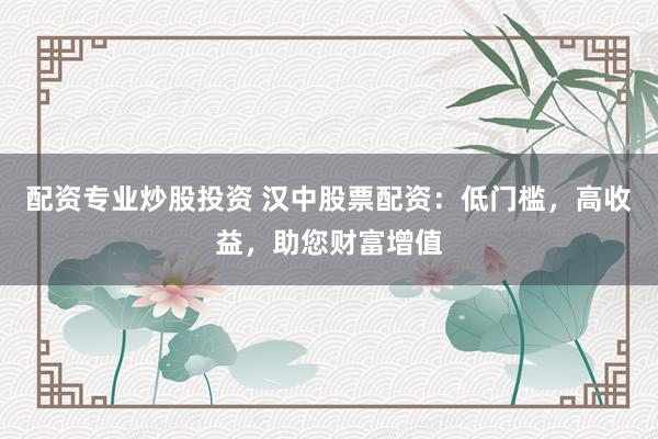 配资专业炒股投资 汉中股票配资：低门槛，高收益，助您财富增值